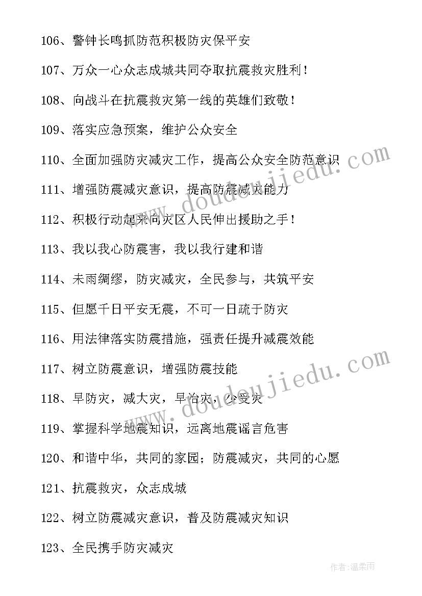 2023年防震减灾的内容文字有哪些 小学生防震减灾手抄报内容文字(实用5篇)