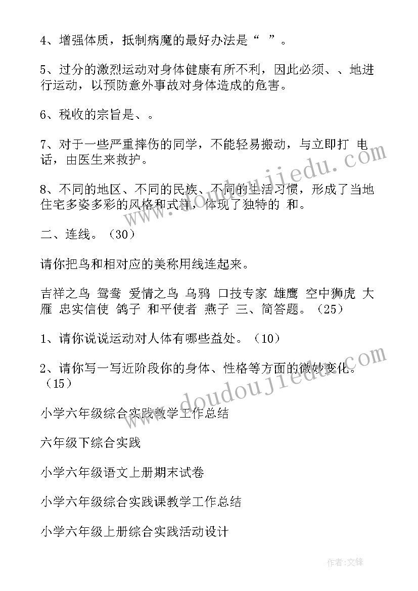 2023年六年级下学期综合实践教案(大全9篇)