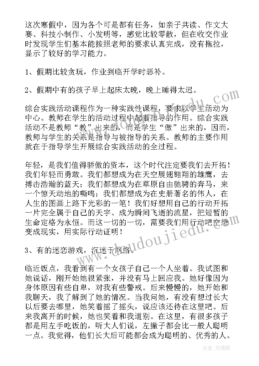 寒假实践活动总结(优质10篇)