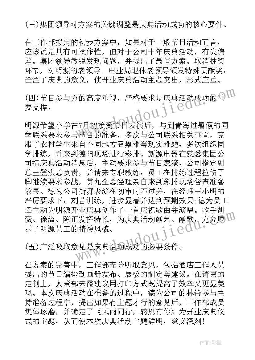 2023年开业活动结束总结(大全5篇)