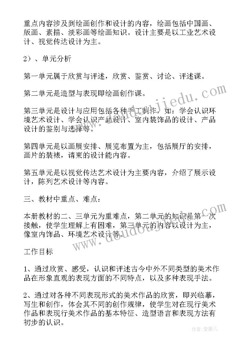 最新级美术教学计划(模板7篇)