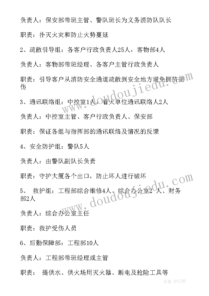 最新物业消防预案方案 物业秋季防火清单与消防应急预案(精选5篇)