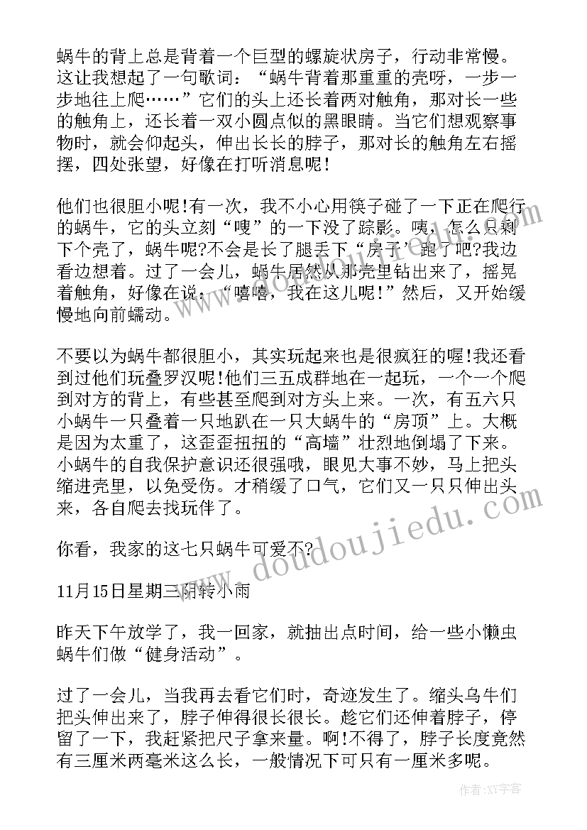 最新观察蜗牛收获心得体会 观察蜗牛收获心得(通用5篇)