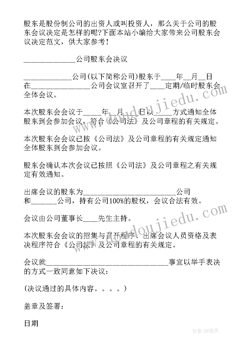 公司股东会议议案中全是担保 公司股东会议纪要(模板5篇)