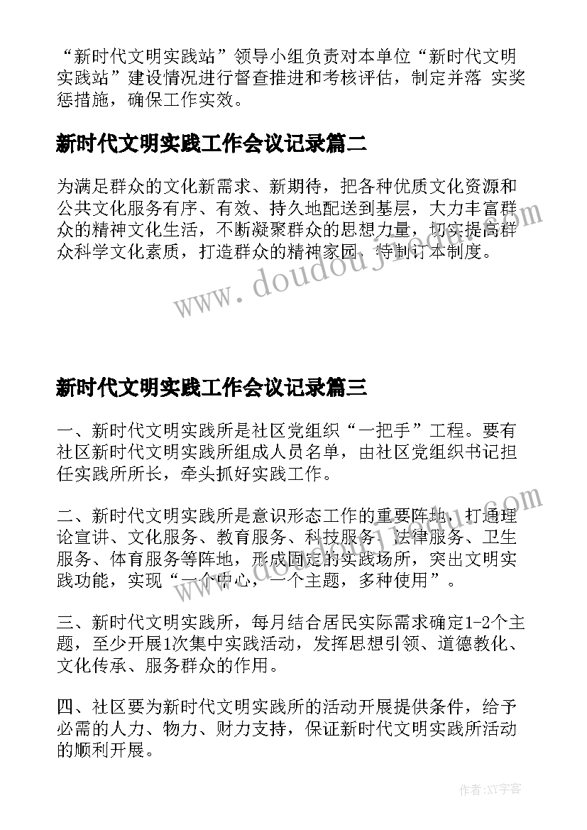 2023年新时代文明实践工作会议记录(优质5篇)