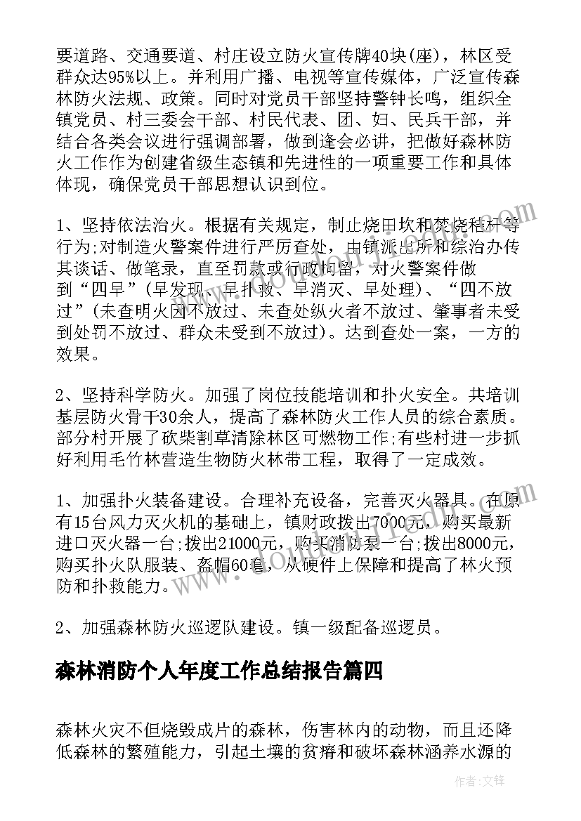 森林消防个人年度工作总结报告(优质5篇)