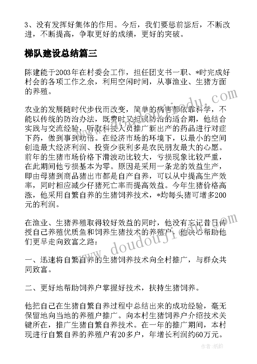 2023年梯队建设总结 学科专业带头人梯队建设工作总结(精选5篇)