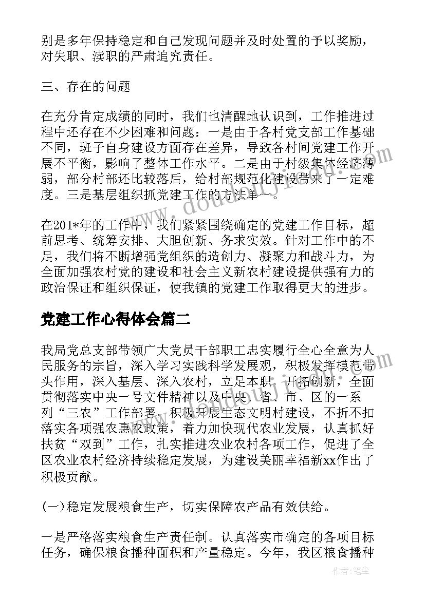最新党建工作心得体会(模板5篇)