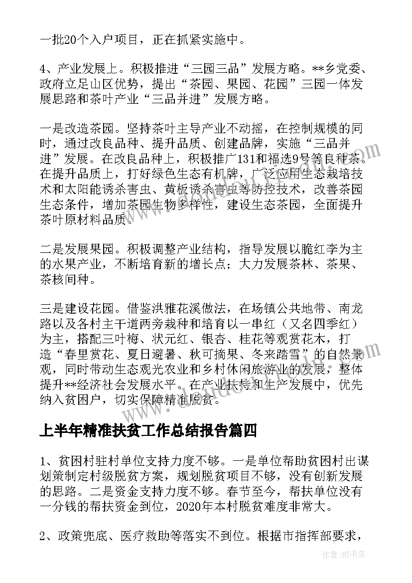 上半年精准扶贫工作总结报告(汇总5篇)