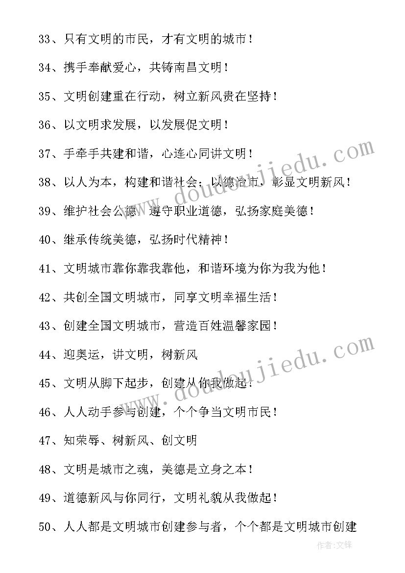 创建全国文明城市宣传方案(模板7篇)