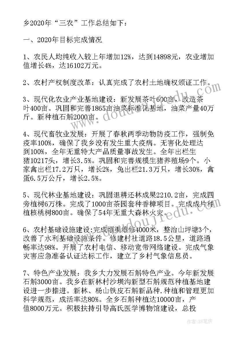 落实三农工作汇报(模板5篇)