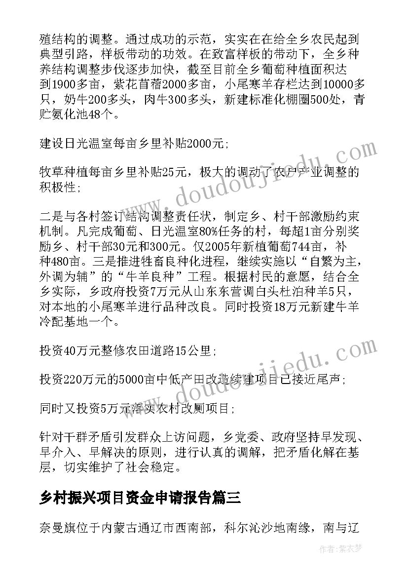 2023年乡村振兴项目资金申请报告 乡村振兴项目申请会议(精选5篇)