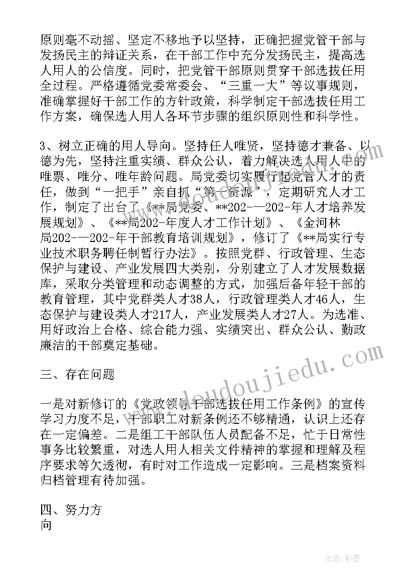 开展选人用人专项检查的报告 选人用人专项检查整改报告(通用5篇)