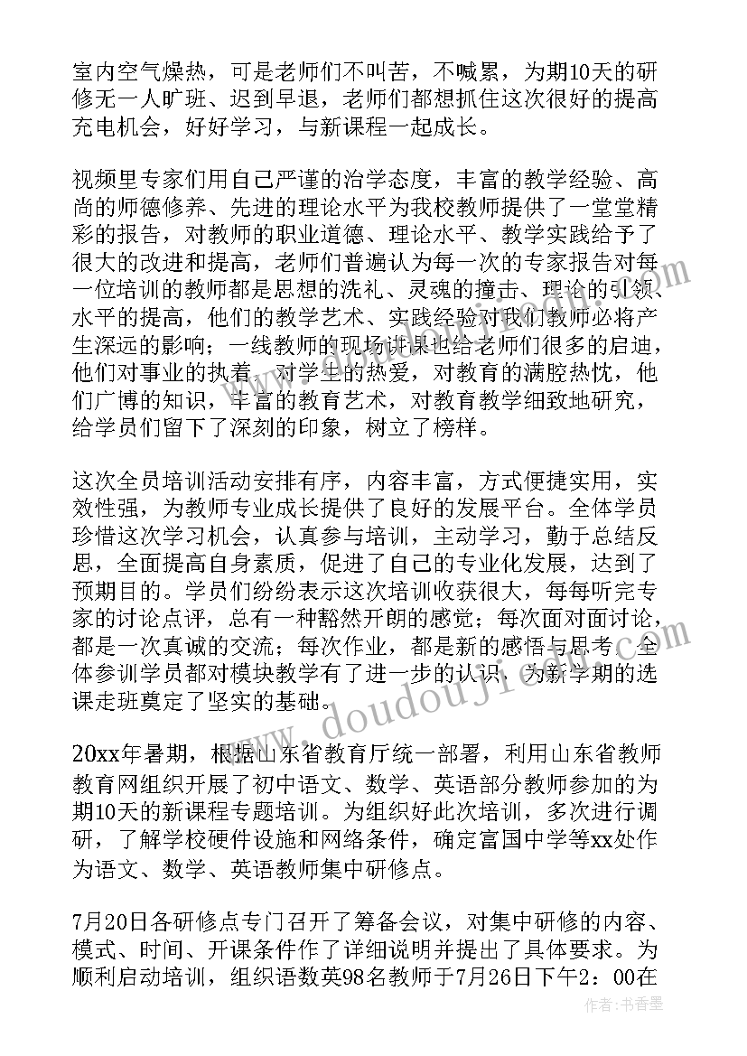 最新教师网络研修总结(优秀5篇)