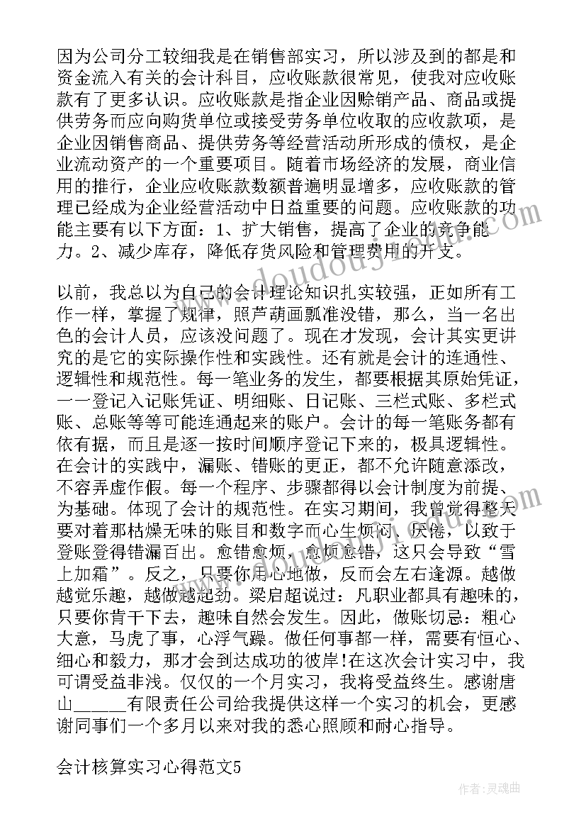 最新会计核算岗位实训报告总结 会计核算实习心得(精选5篇)