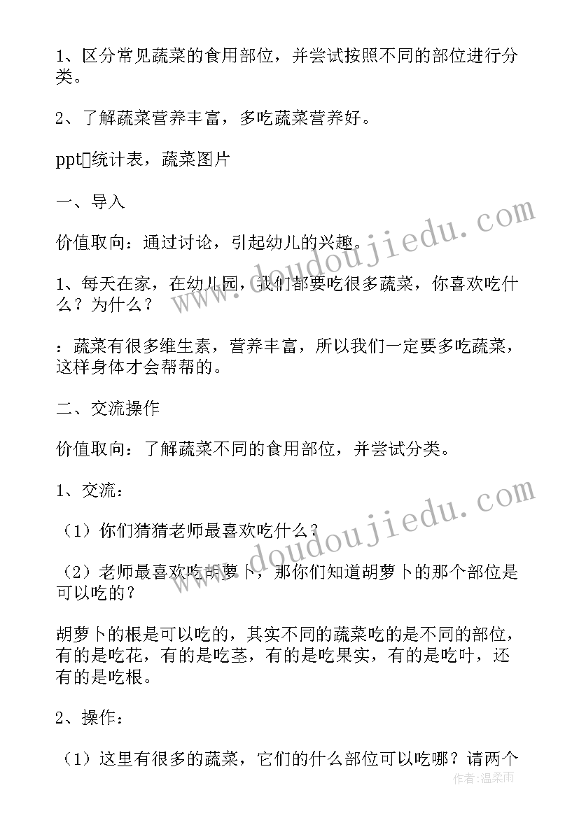 幼儿园大班蔬菜教案反思(通用5篇)