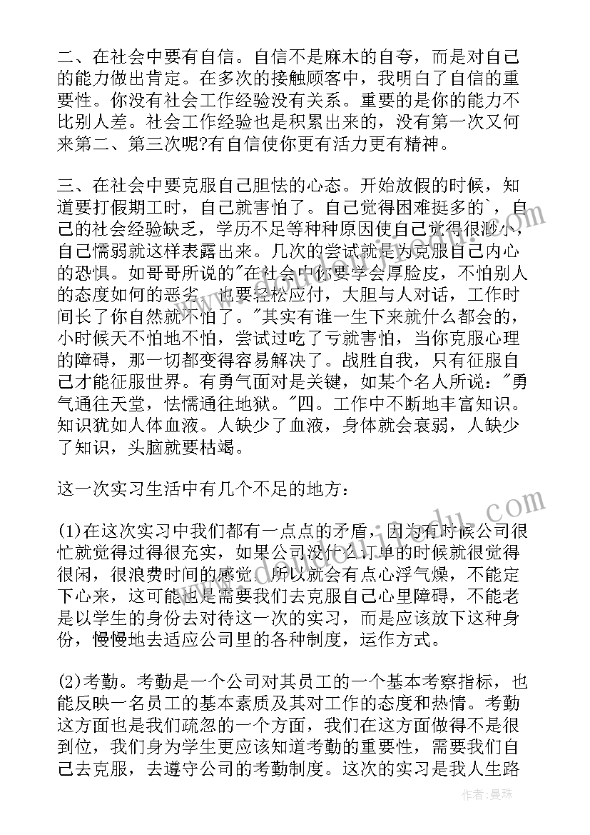 2023年假期实践的总结(大全6篇)