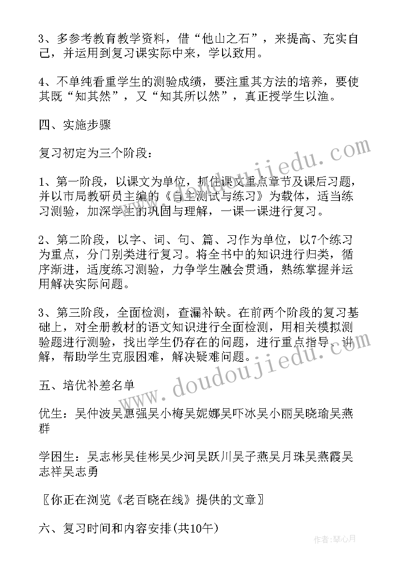 小学六年级语文期末考试教学反思 六年级语文期末的复习计划(精选6篇)