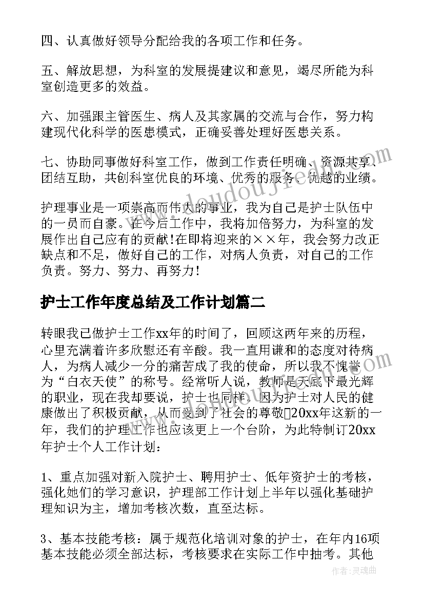 2023年护士工作年度总结及工作计划(大全6篇)