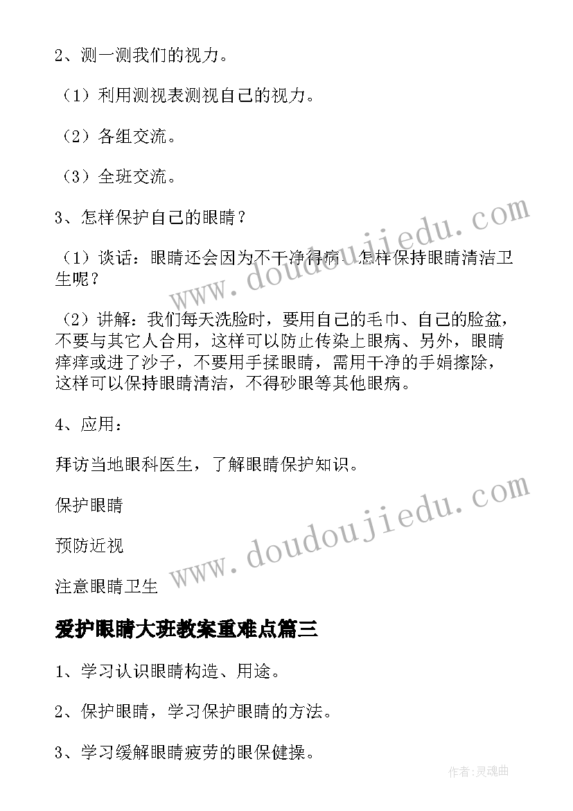 2023年爱护眼睛大班教案重难点(精选5篇)