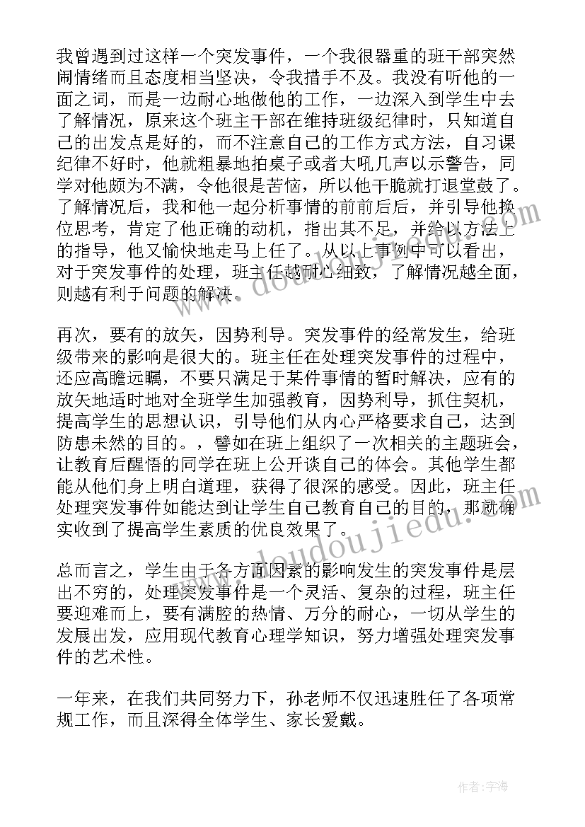 班主任带教工作总结及带教心得 带教班主任工作总结(优质5篇)