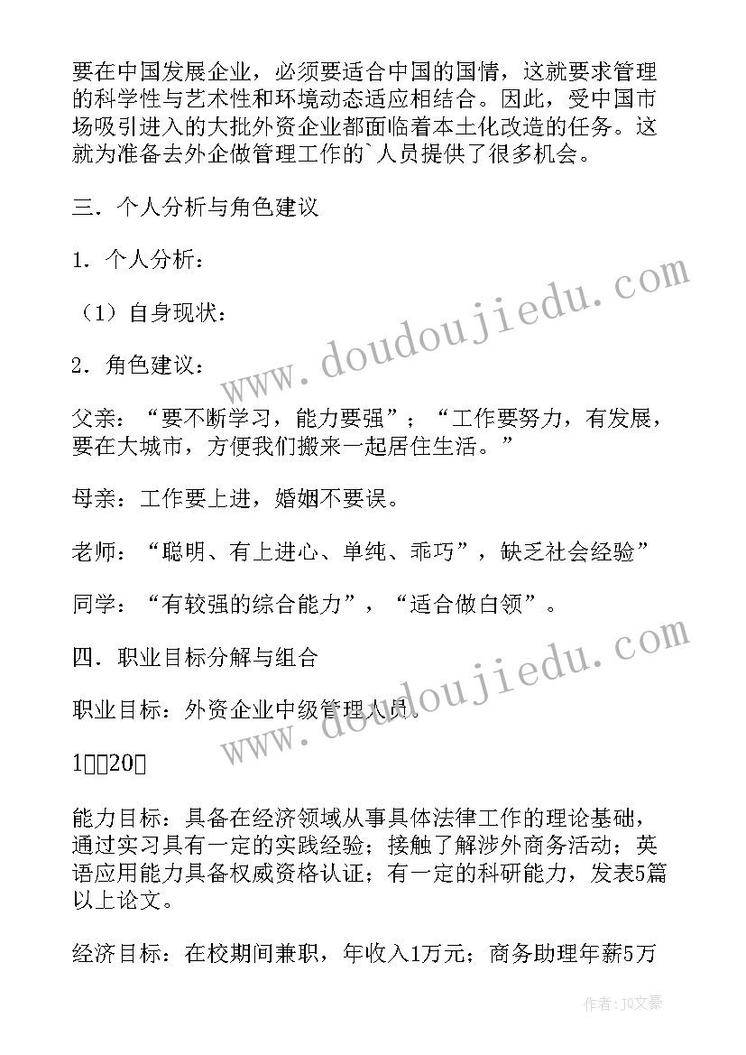 2023年英语专业职业生涯规划书结束语 商务英语专业大学生职业生涯规划书(精选5篇)