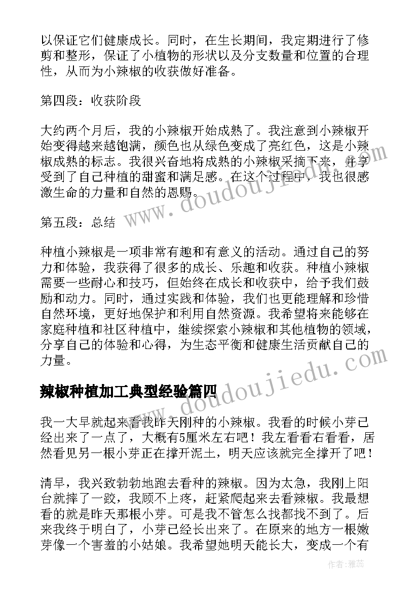 2023年辣椒种植加工典型经验 辣椒的种植心得体会(模板5篇)