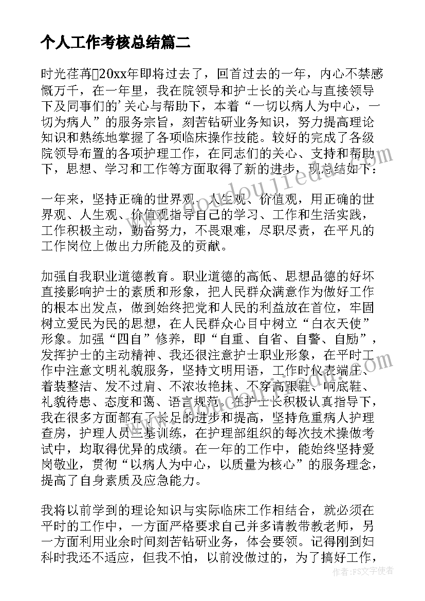 2023年个人工作考核总结(优质10篇)