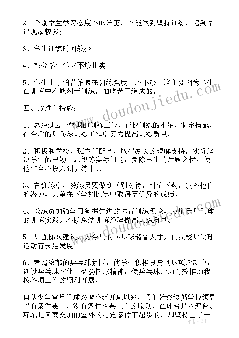 少年宫乒乓球小组活动记录表 少年宫乒乓球兴趣小组活动总结(优秀5篇)