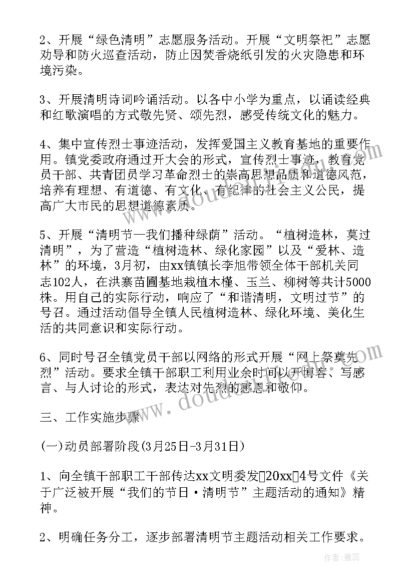 社区清明节活动方案策划案(实用10篇)