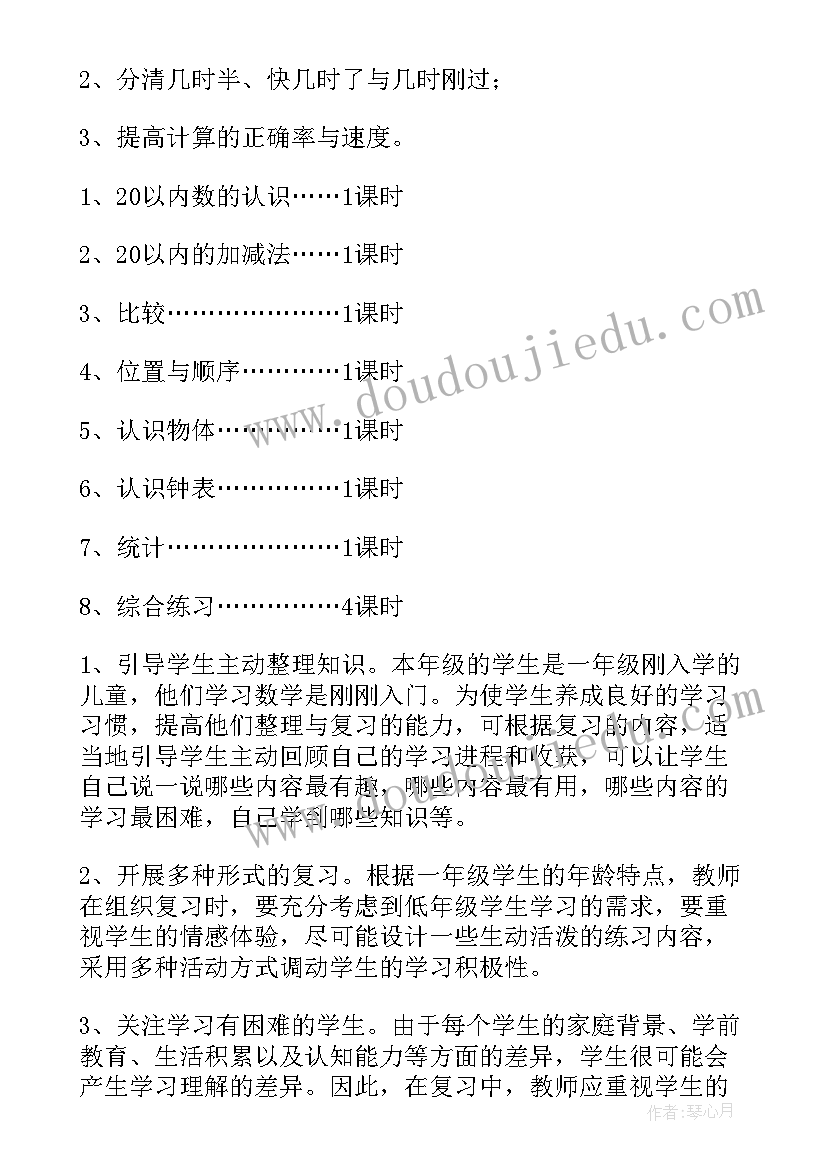 2023年五年级数学期末复习计划人教版(大全8篇)