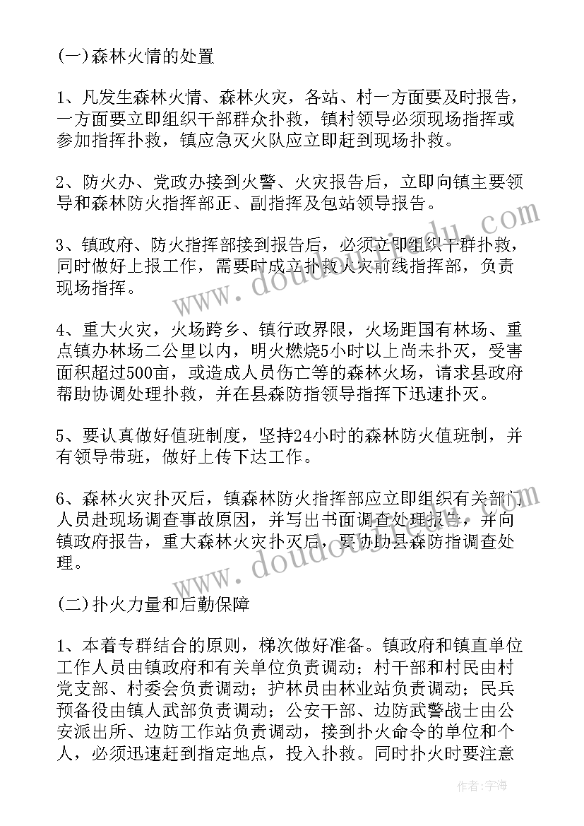 乡镇森林防火应急处置办法 森林防火灾害应急预案(通用6篇)