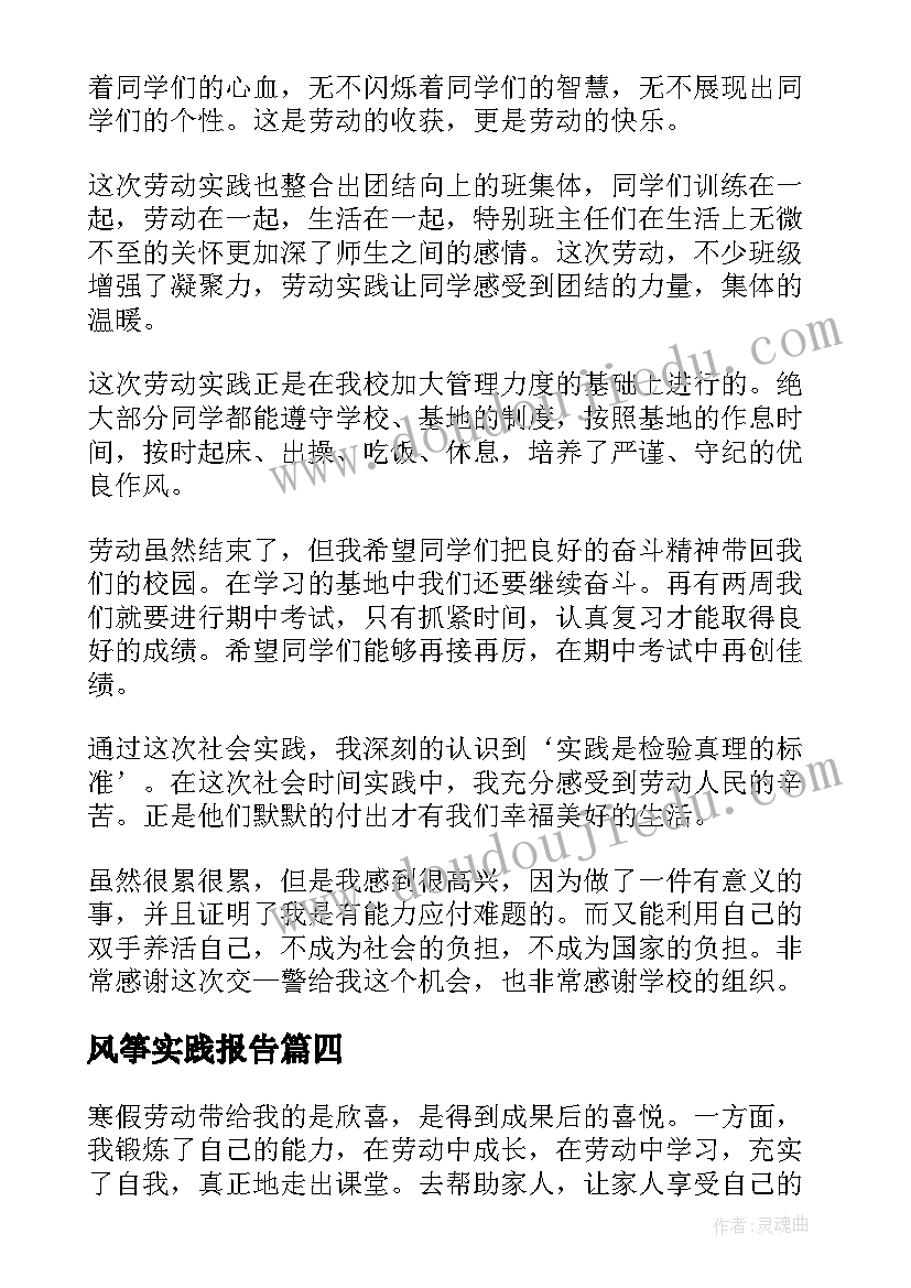 2023年风筝实践报告(模板5篇)