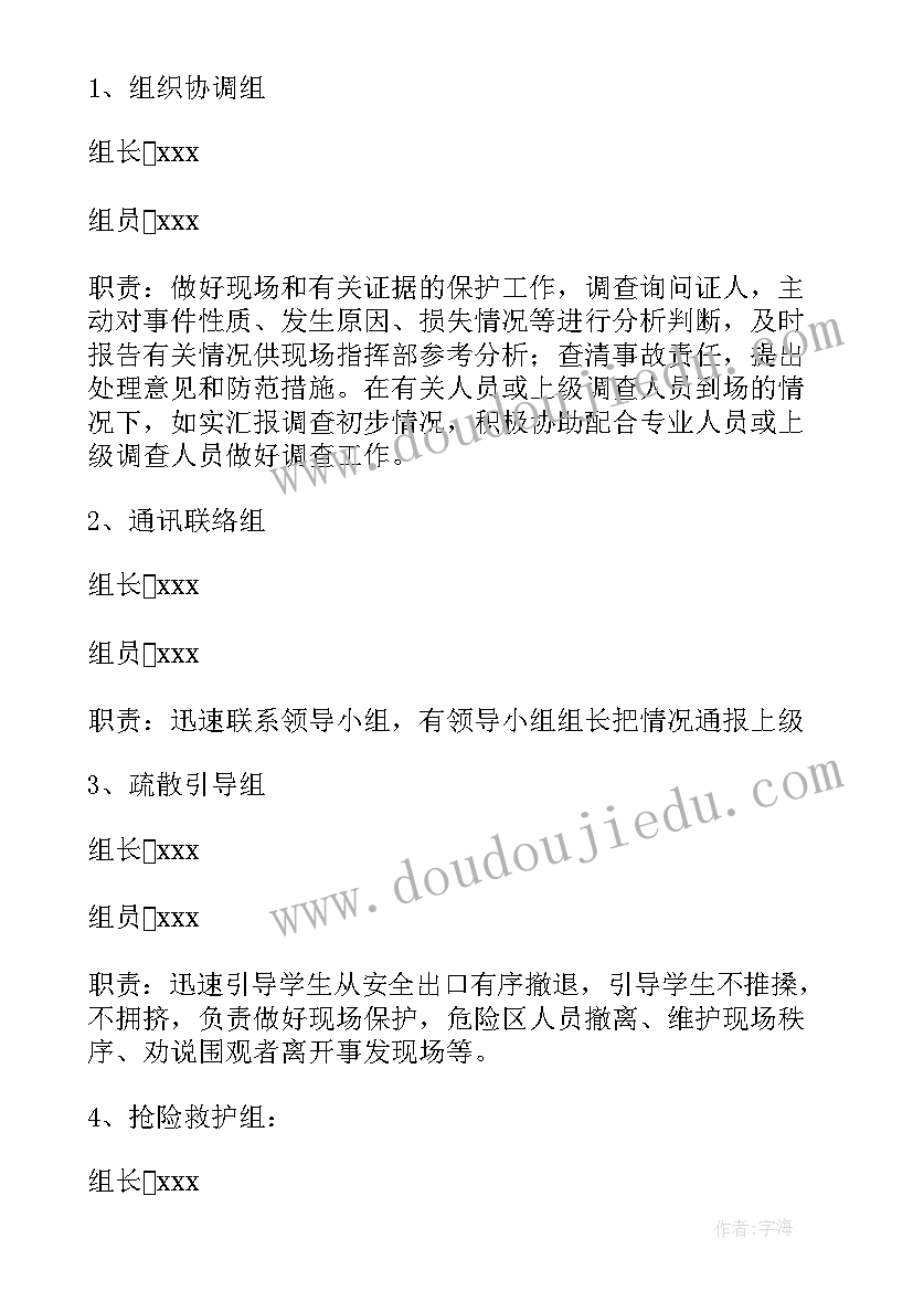 2023年踩踏事件应急预案大纲(优质6篇)