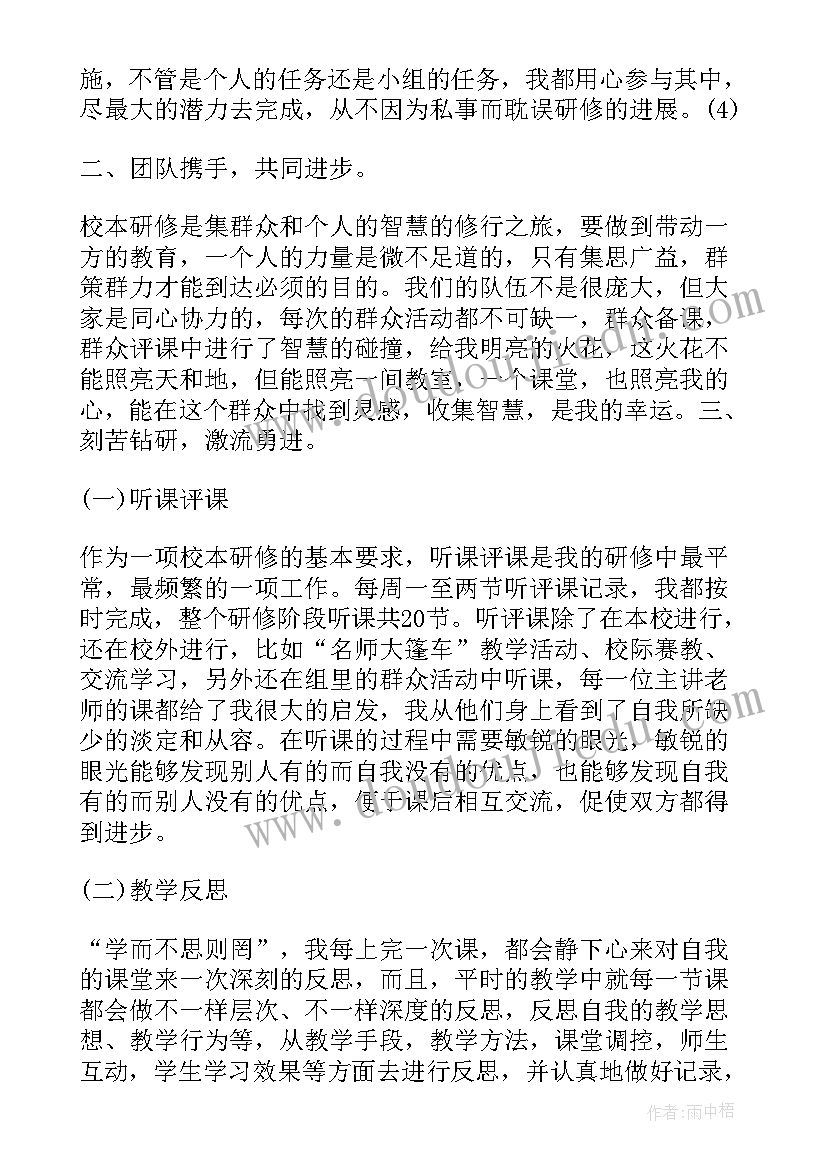 校本研修个人研修总结(实用6篇)