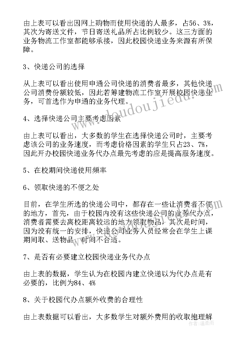 最新校园快递调查报告总结 校园快递调查报告(优秀5篇)