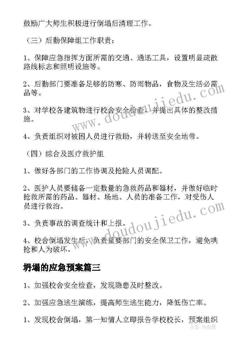 最新坍塌的应急预案 建筑物倒塌应急预案(优秀6篇)