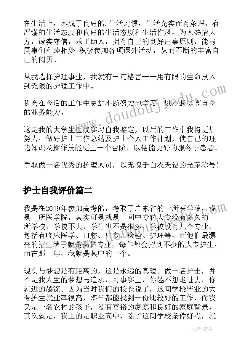 2023年护士自我评价(汇总10篇)