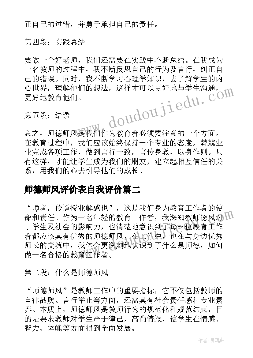 师德师风评价表自我评价 听师德师风心得体会(汇总7篇)