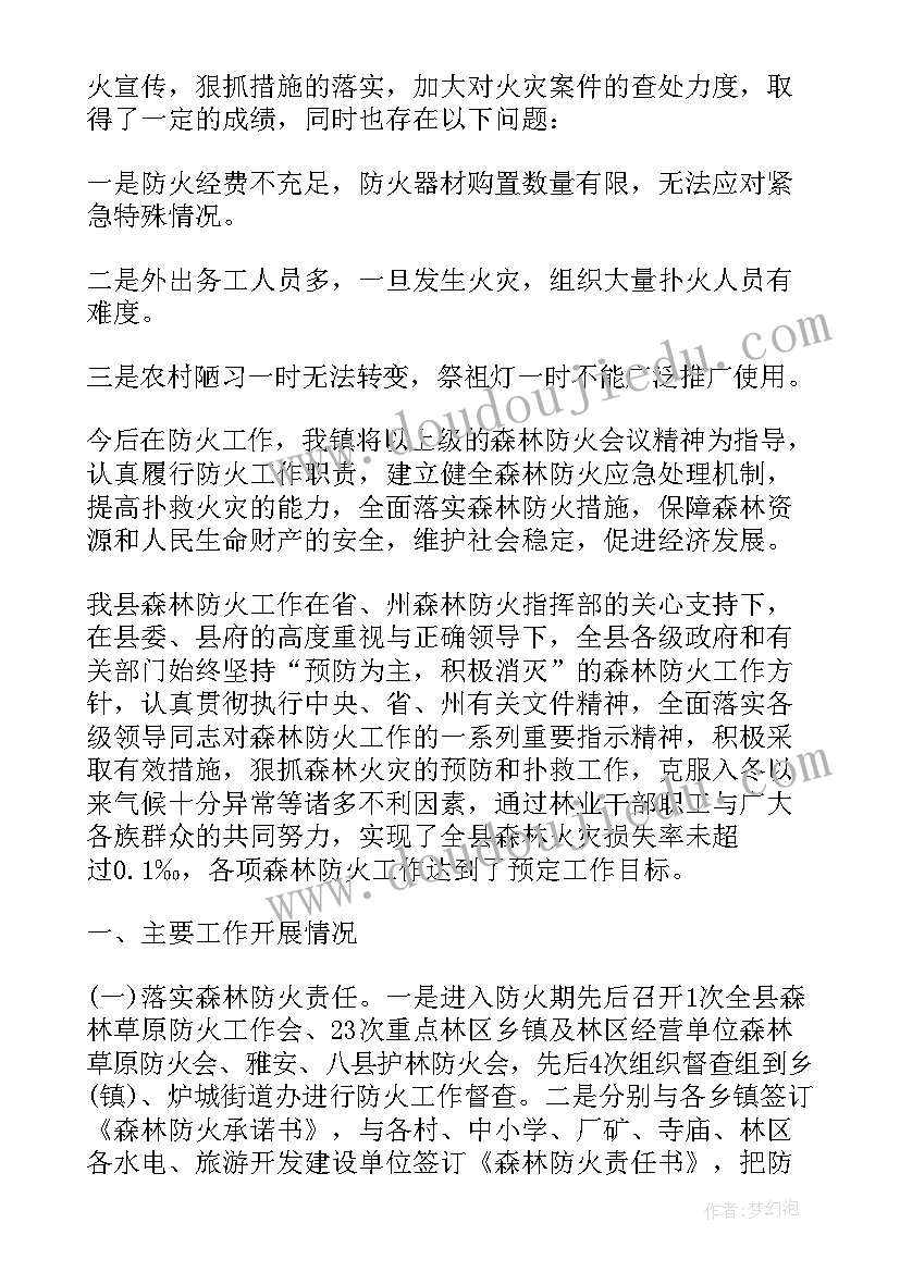 2023年森林防火工作心得体会(模板5篇)