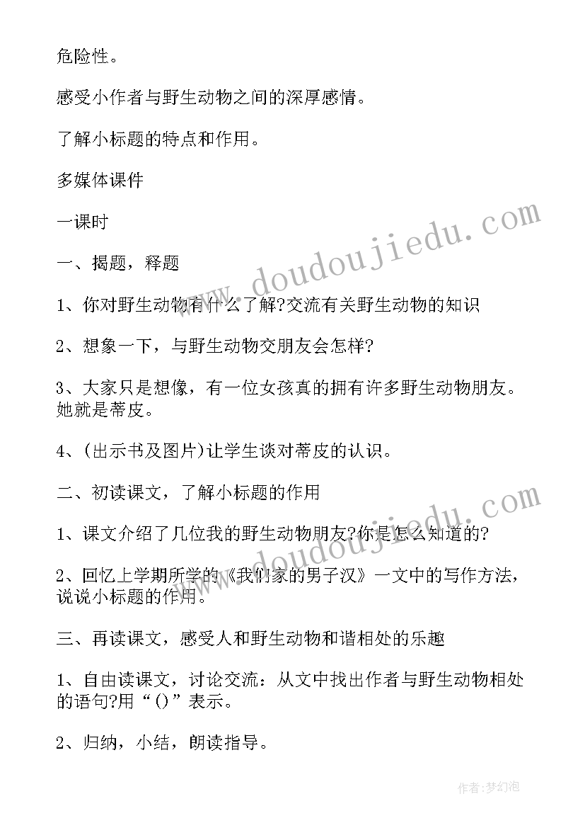 2023年爱我的小动物教案中班(大全9篇)