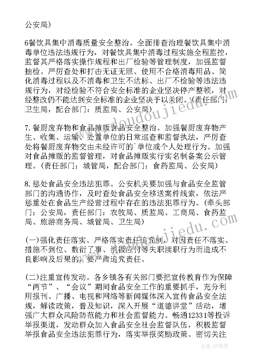 2023年镇食品安全工作汇报发言(实用5篇)