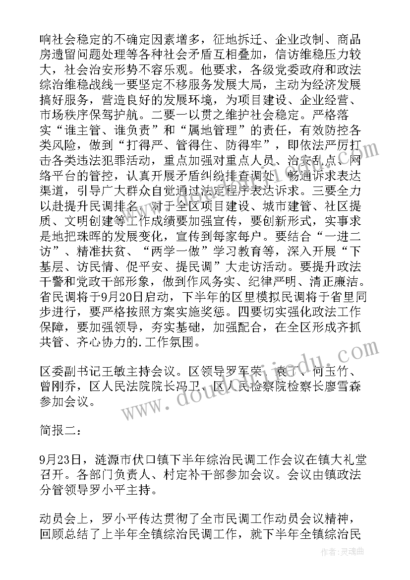 最新半年工作总结会标题 半年民调工作工作会议简报(优秀6篇)