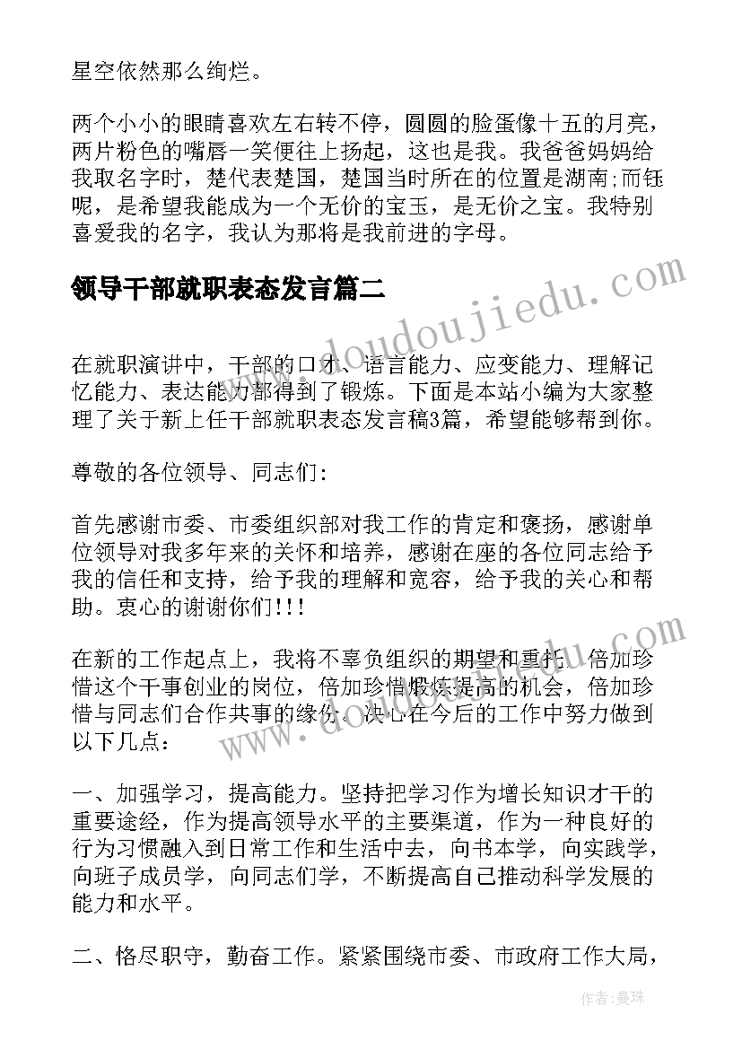 最新领导干部就职表态发言 政府领导干部就职表态发言(大全9篇)