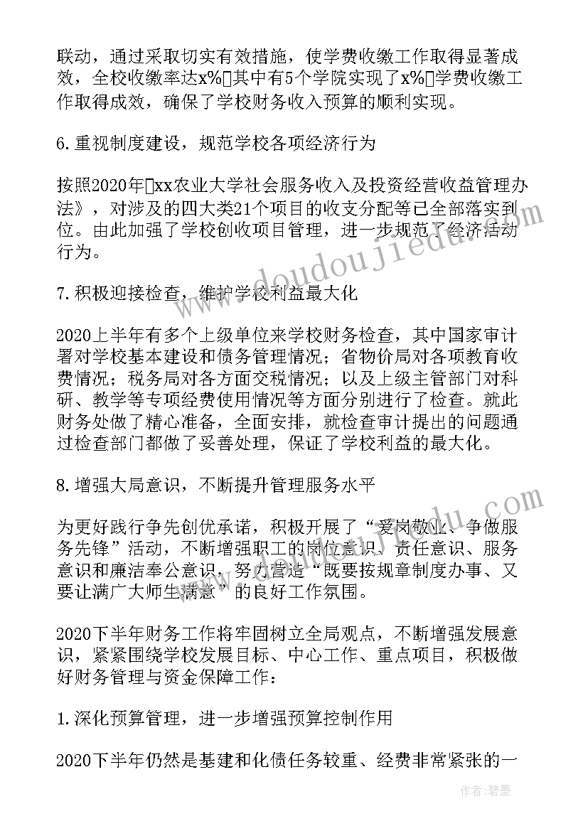 学校上半年财务室工作总结报告 学校财务上半年工作总结(精选5篇)