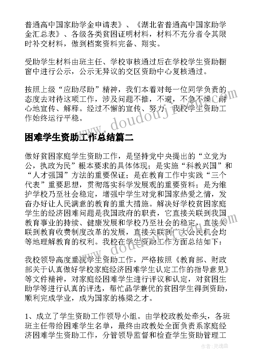 2023年困难学生资助工作总结 学生资助工作总结(大全10篇)