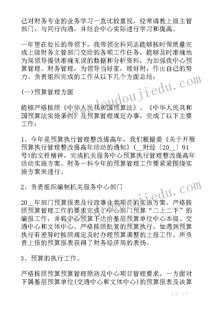 财务年终总结述职报告(模板5篇)