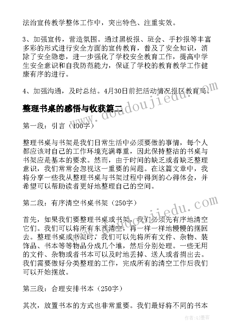 最新整理书桌的感悟与收获(精选5篇)