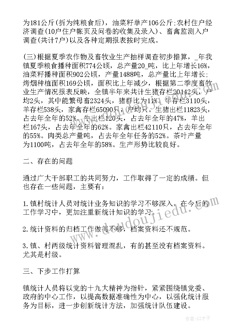 最新乡镇统计站汇报材料 乡镇统计半年工作总结(实用5篇)