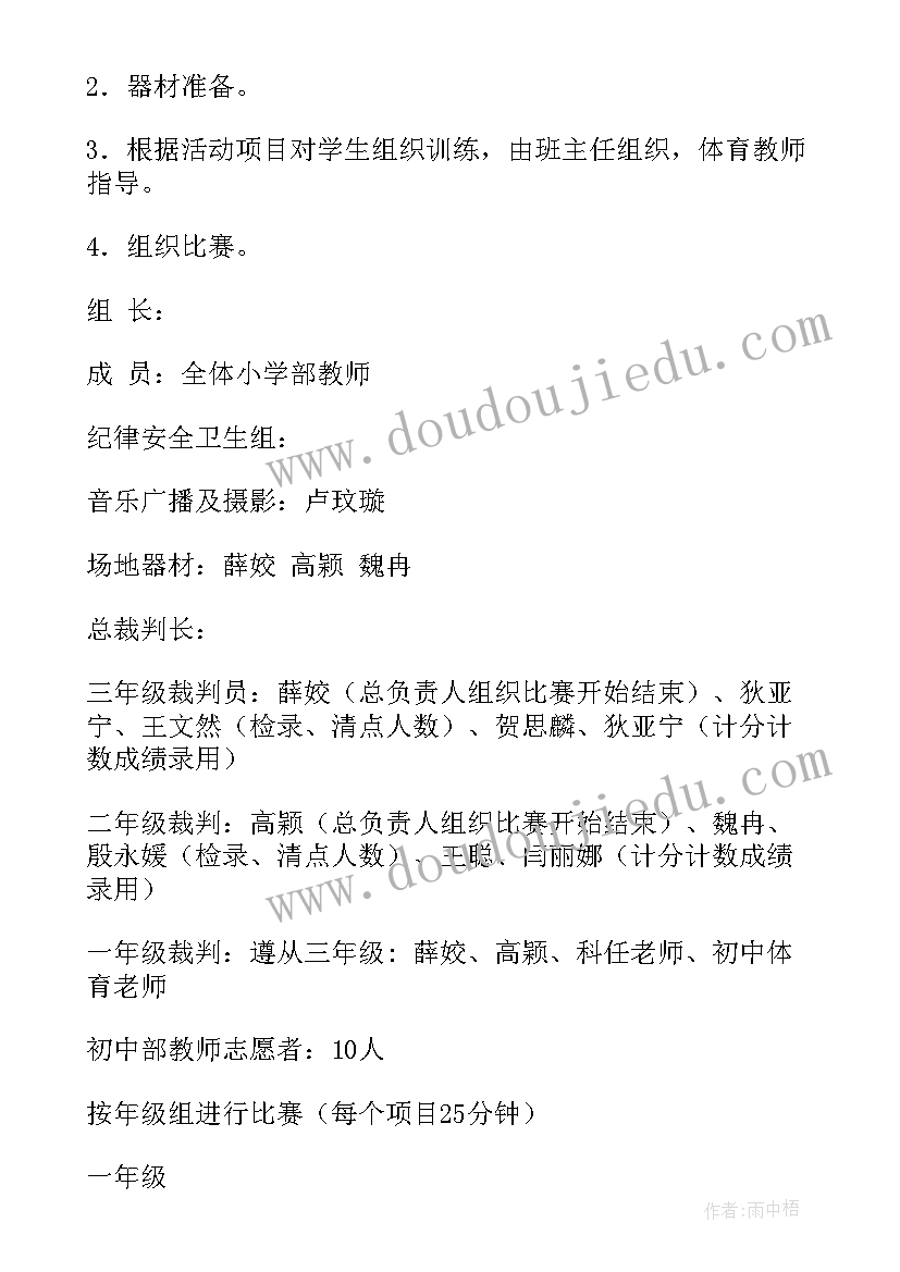 2023年小学学校运动会方案 小学春季运动会活动方案(模板6篇)